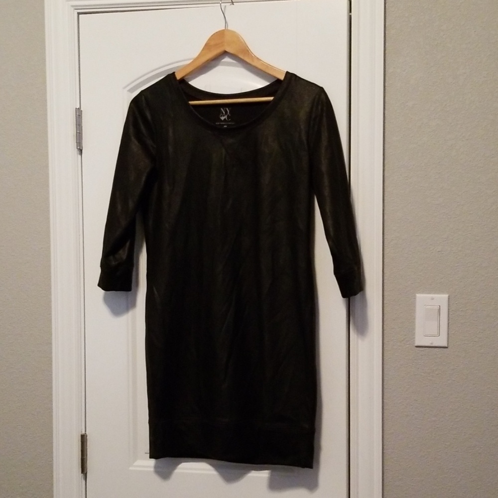 New York  & Co 3/4 Sleeve Black Dress Size XS
